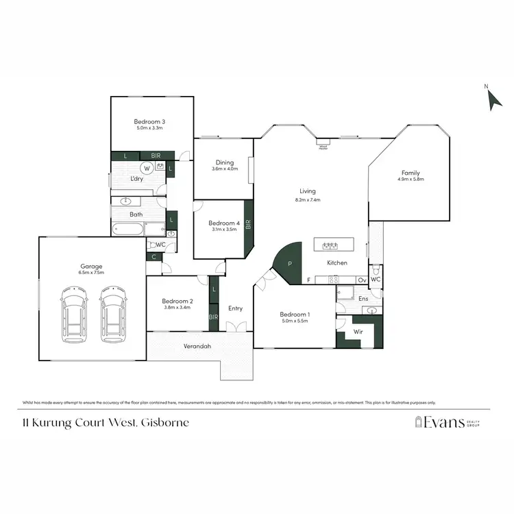 Floorplan of Homely house listing, 11 Kurung Court West, Gisborne VIC 3437