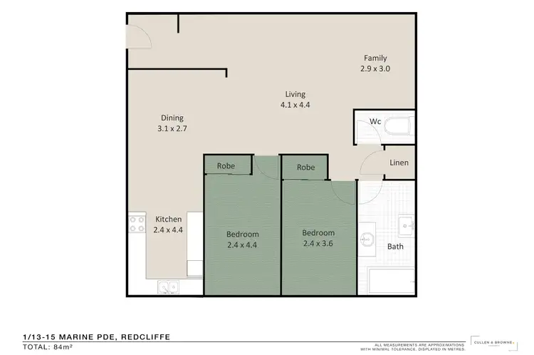Floorplan of Homely unit listing, 1/13-15 Marine Parade, Redcliffe QLD 4020