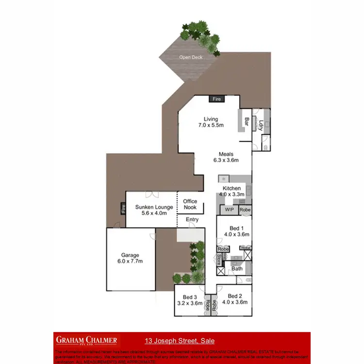 Floorplan of Homely house listing, 13 Joseph Street, Sale VIC 3850