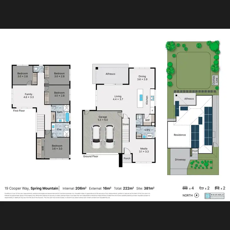 Floorplan of Homely house listing, 19 Cooper Way, Spring Mountain QLD 4300