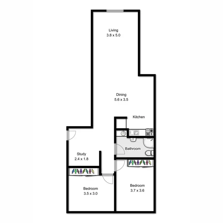Floorplan of Homely apartment listing, 8/300 Wickham Street, Fortitude Valley QLD 4006