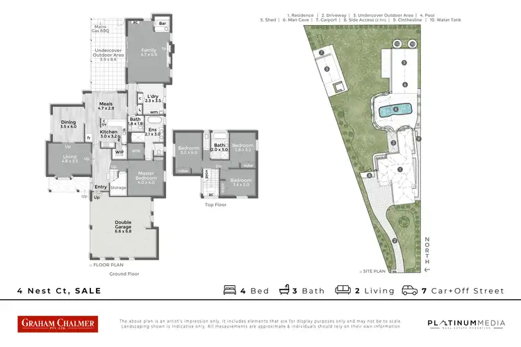 Floorplan of Homely house listing, 4 Nest Court, Sale VIC 3850