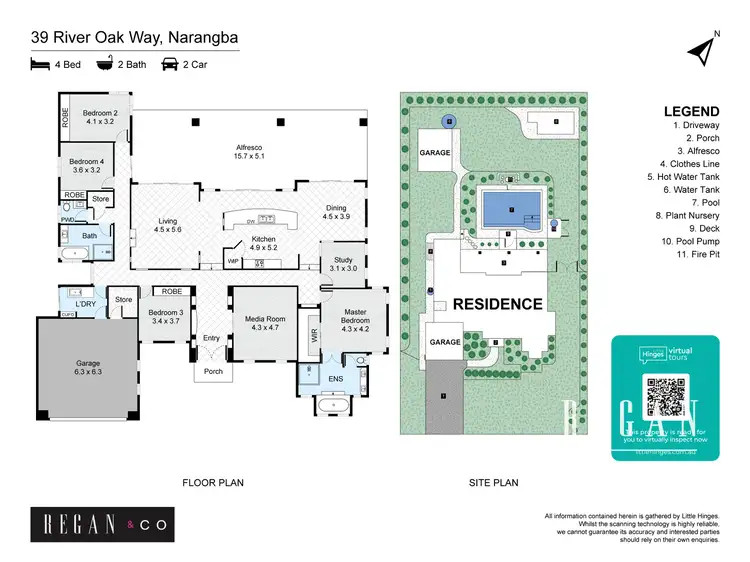 Floorplan of Homely rural property listing, 39 River Oak Way, Narangba QLD 4504