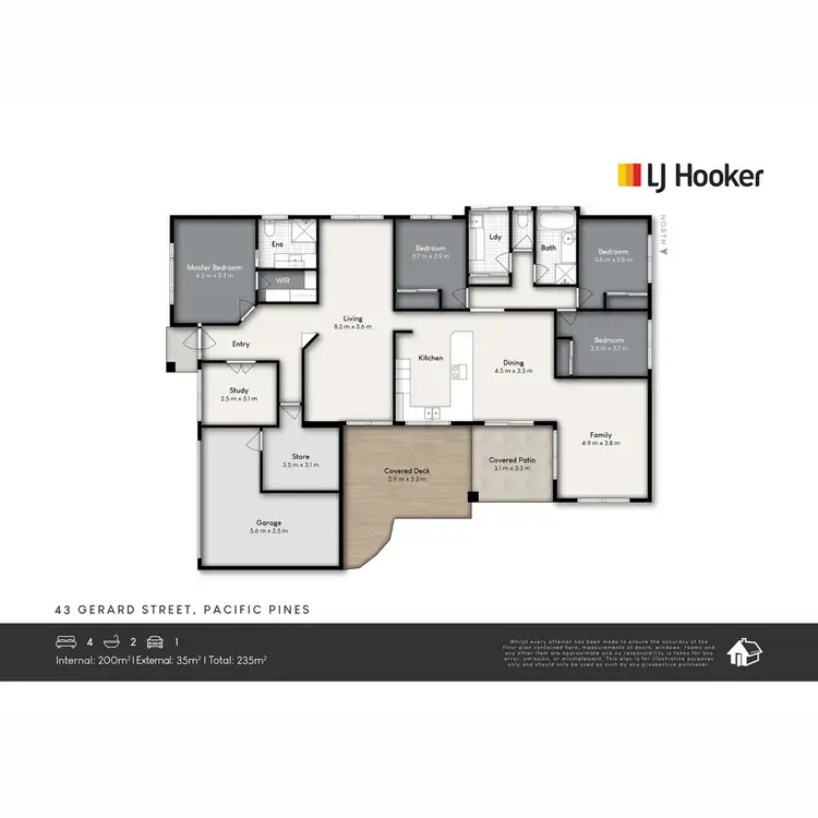 Floorplan of Homely house listing, 43 Gerard Street, Pacific Pines QLD 4211