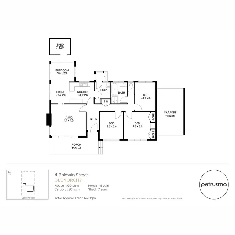 Floorplan of Homely house listing, 4 Balmain Street, Glenorchy TAS 7010