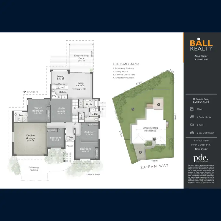 Floorplan of Homely house listing, 14 Saipan Way, Pacific Pines QLD 4211