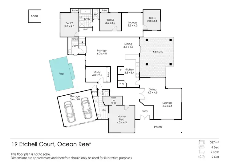 Floorplan of Homely house listing, 19 Etchell Court, Ocean Reef WA 6027