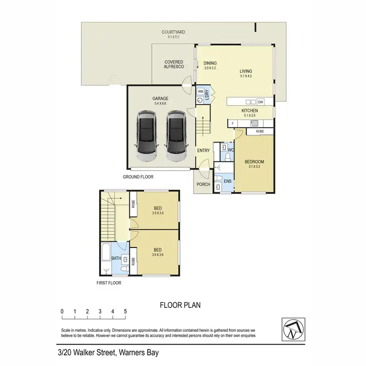 Floorplan of Homely townhouse listing, 3/20 Walker Street, Warners Bay NSW 2282