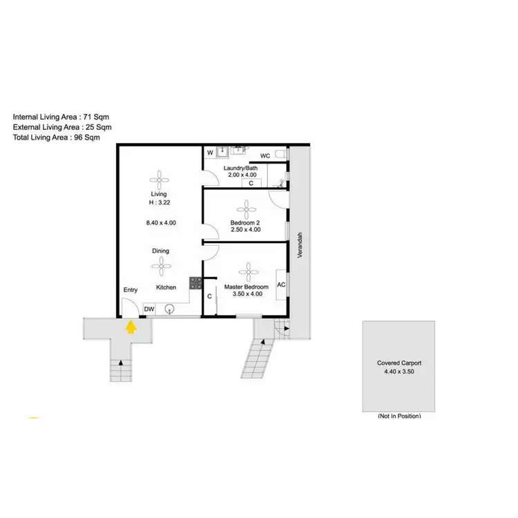 Floorplan of Homely unit listing, 8/9 Lockhart Street, Woolloongabba QLD 4102