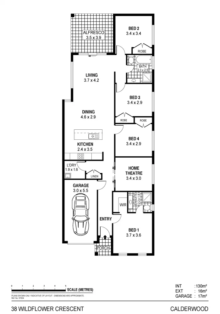 Floorplan of Homely house listing, 38 Wildflower Crescent, Calderwood NSW 2527