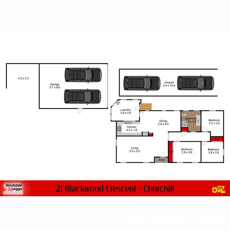 Floorplan of Homely house listing, 21 Blackwood Crescent, Churchill VIC 3842