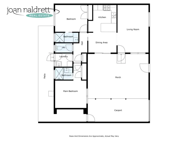 Floorplan of Homely unit listing, 2/25 Leonard Street, Wodonga VIC 3690