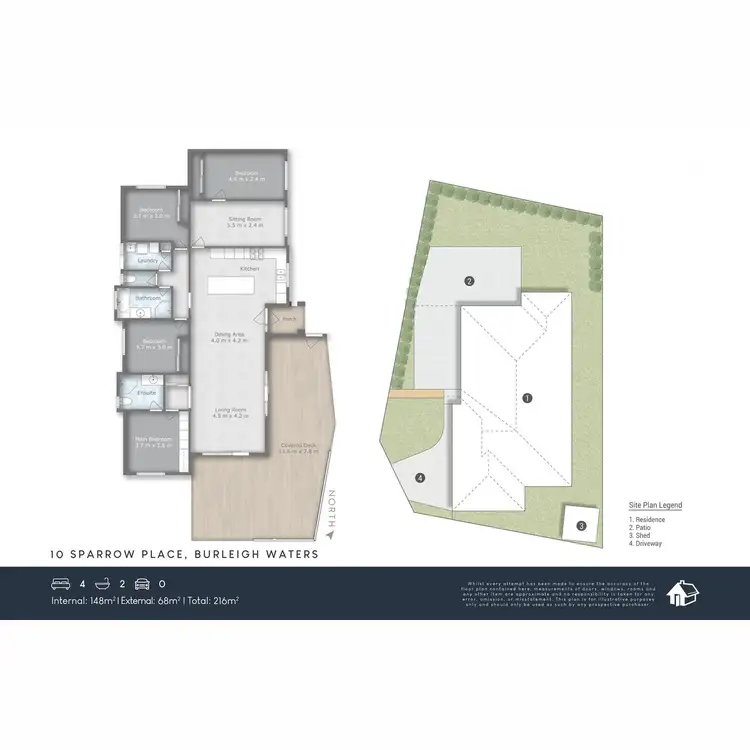 Floorplan of Homely house listing, 10 Sparrow Place, Burleigh Waters QLD 4220