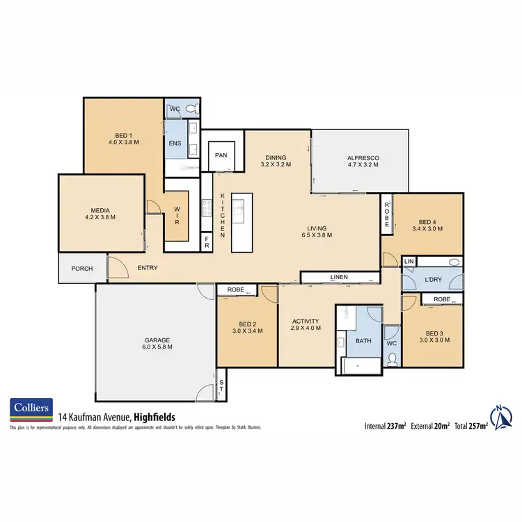 Floorplan of Homely house listing, 14 Kaufman Avenue, Highfields QLD 4352