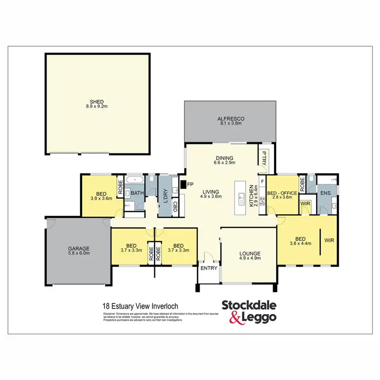 Floorplan of Homely house listing, 18 Estuary View, Inverloch VIC 3996