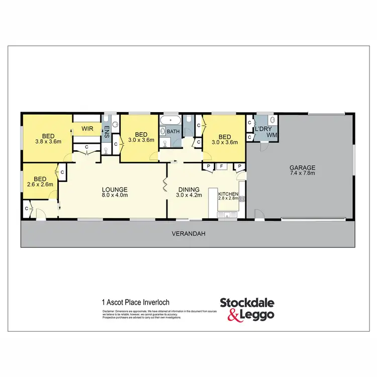 Floorplan of Homely house listing, 1 Ascot Place, Inverloch VIC 3996
