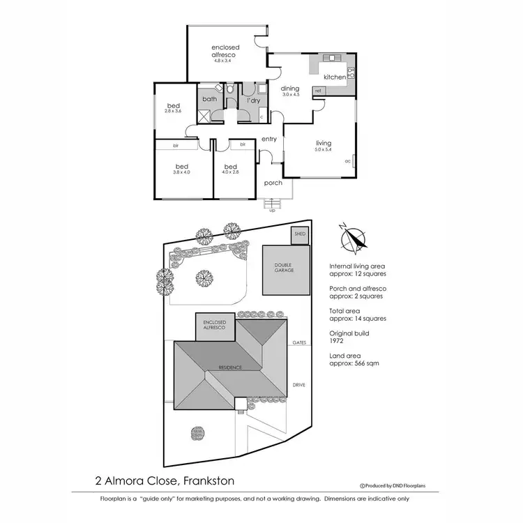 Floorplan of Homely house listing, 2 Almora Close, Frankston VIC 3199