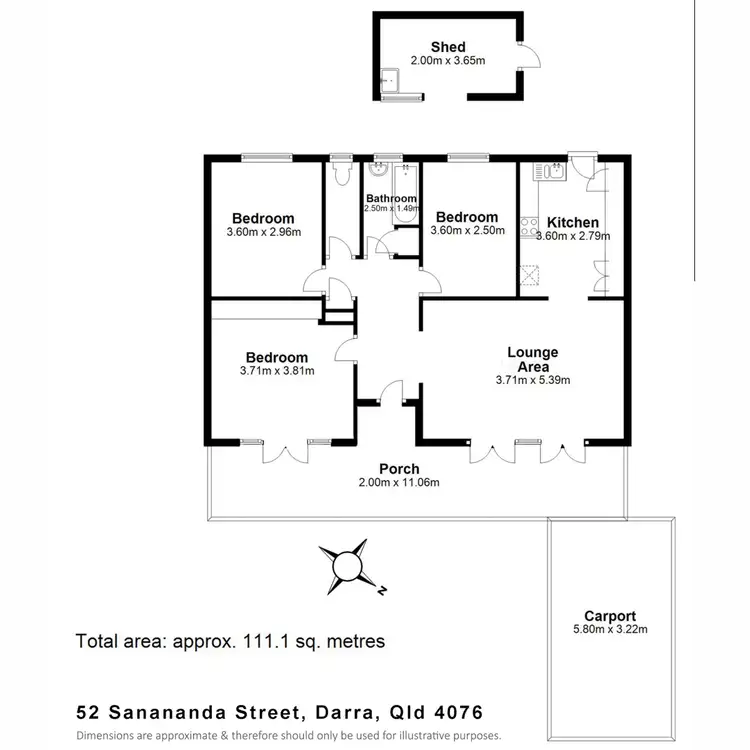 Floorplan of Homely house listing, 52 Sanananda Street, Darra QLD 4076