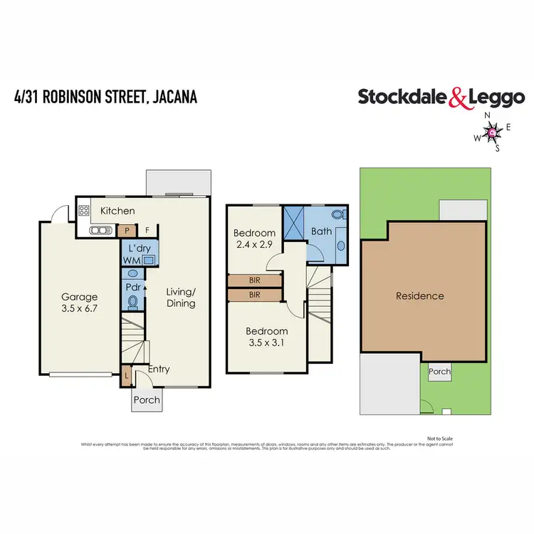 Floorplan of Homely townhouse listing, 4/31 Robinson Street, Jacana VIC 3047
