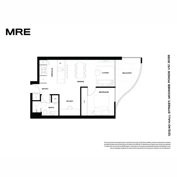 Floorplan of Homely apartment listing, 1212/40 Hall Street, Moonee Ponds VIC 3039