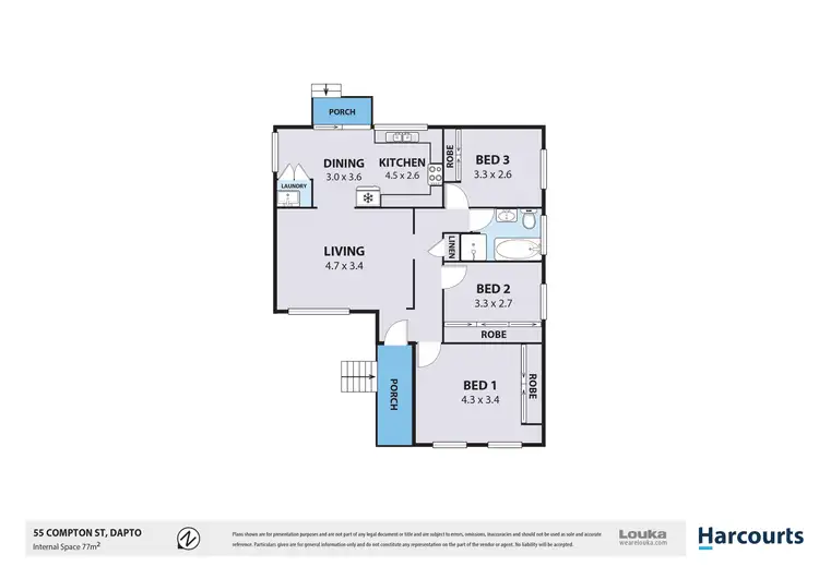 Floorplan of Homely house listing, 55 Compton Street, Dapto NSW 2530