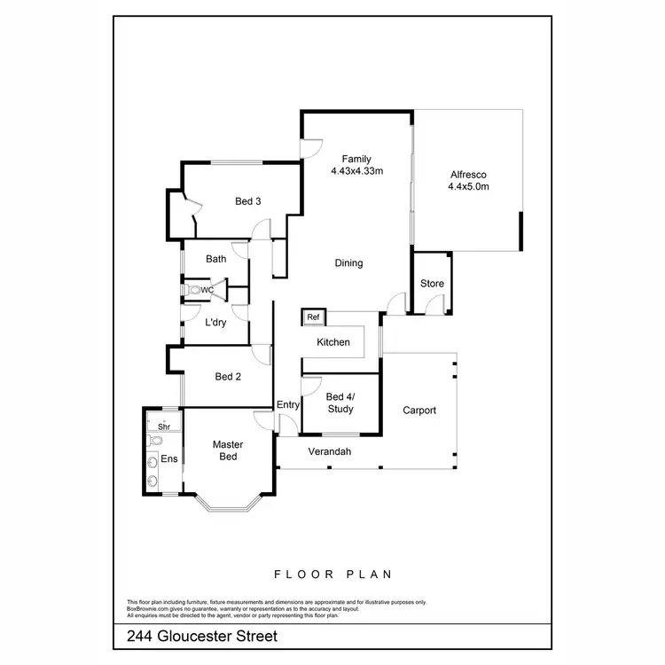 Floorplan of Homely house listing, 244 Gloucester Street, Victoria Park WA 6100