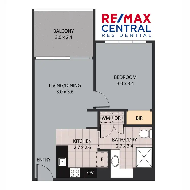 Floorplan of Homely unit listing, L8/16 Hamilton Place, Bowen Hills QLD 4006