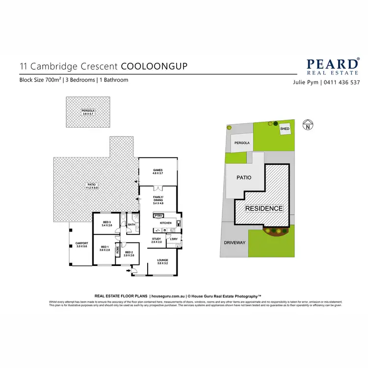 Floorplan of Homely house listing, 11 Cambridge Crescent, Cooloongup WA 6168