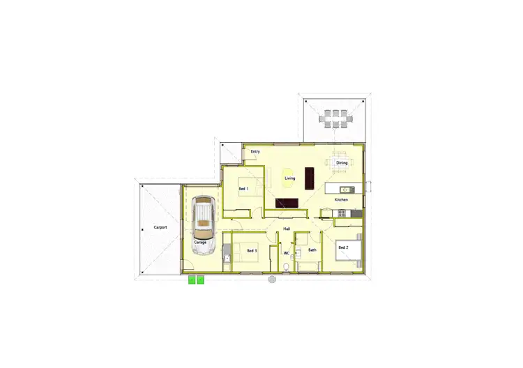 Floorplan of Homely unit listing, 1/178 Weld Street, Beaconsfield TAS 7270