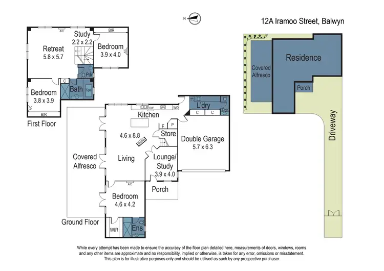 Floorplan of Homely house listing, 12A Iramoo Street, Balwyn VIC 3103