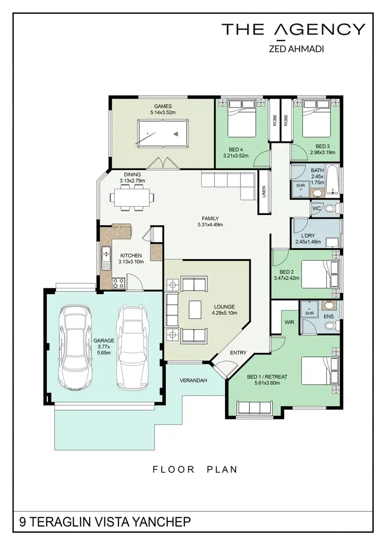 Floorplan of Homely house listing, 9 Teraglin Vista, Yanchep WA 6035