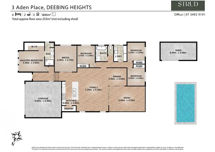 Floorplan of Homely house listing, 3 Aden Place, Deebing Heights QLD 4306