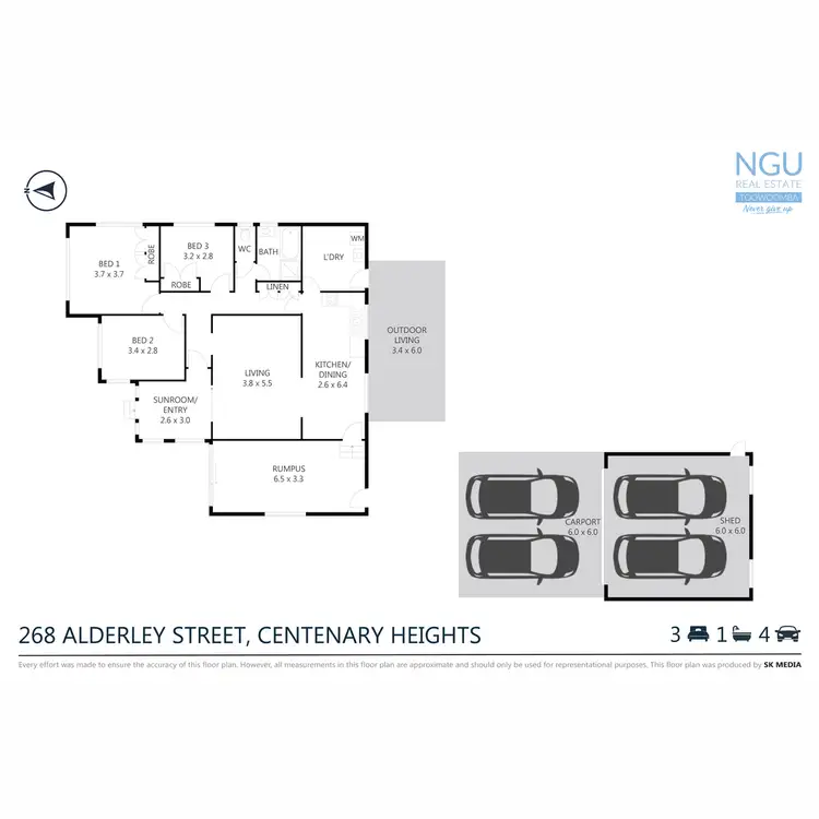 Floorplan of Homely house listing, 268 Alderley Street, Centenary Heights QLD 4350