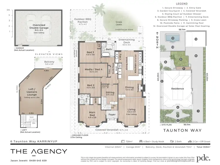 Floorplan of Homely house listing, 6 Taunton Way, Karrinyup WA 6018