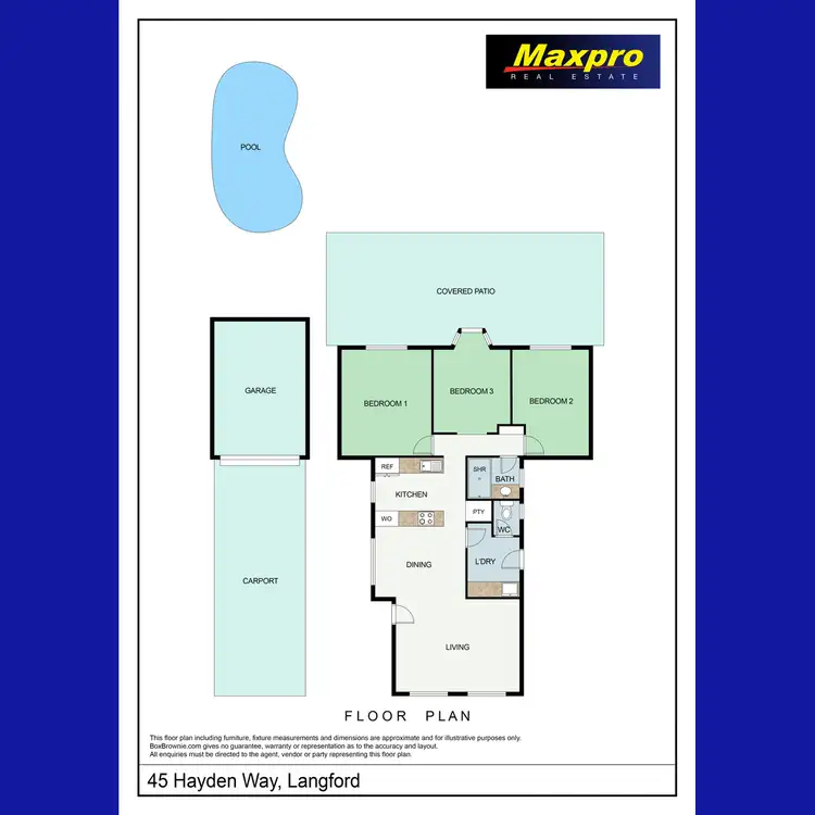 Floorplan of Homely house listing, 45 Hayden Way, Langford WA 6147