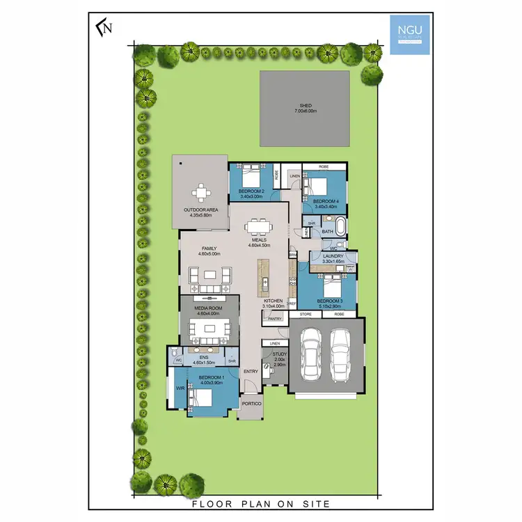 Floorplan of Homely house listing, 35 McGee Drive, Kearneys Spring QLD 4350