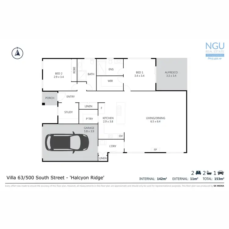 Floorplan of Homely retirement listing, Villa 63/500 South Street, Glenvale QLD 4350