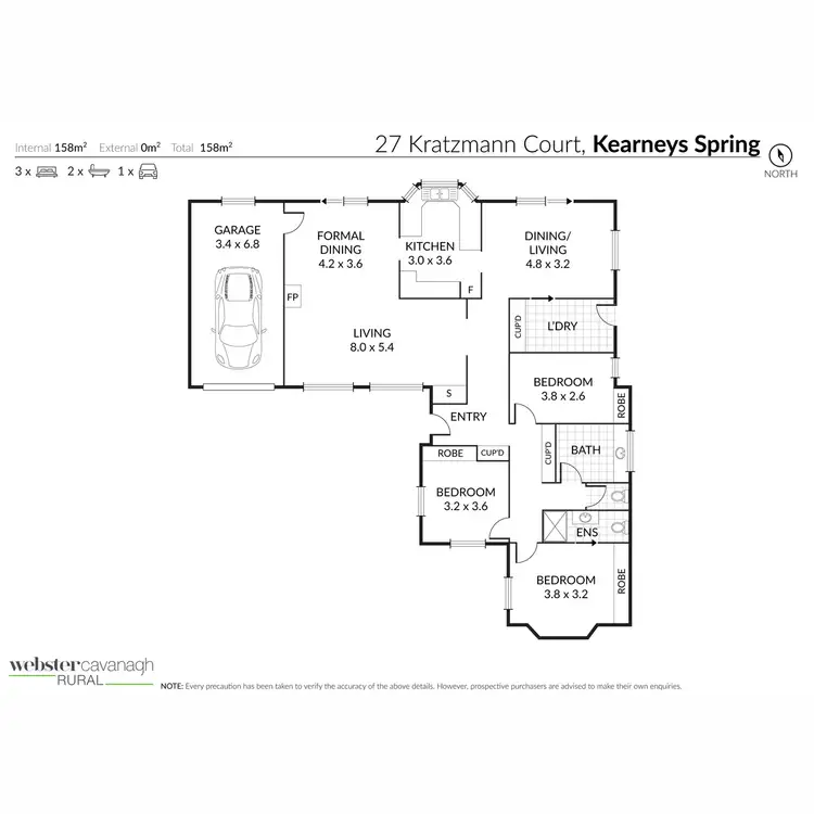 Floorplan of Homely house listing, 27 Kratzmann Court, Kearneys Spring QLD 4350