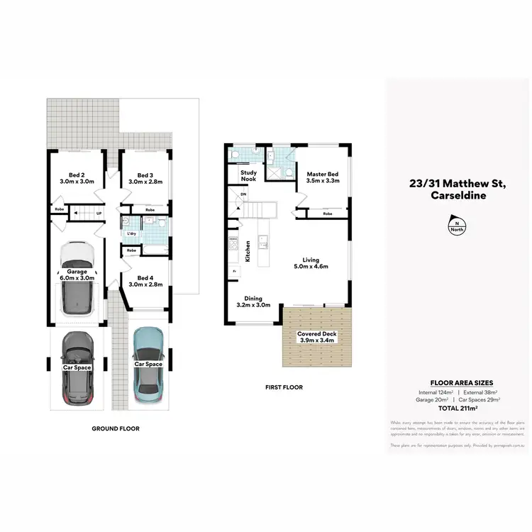 Floorplan of Homely townhouse listing, 23/31 Matthew Street, Carseldine QLD 4034
