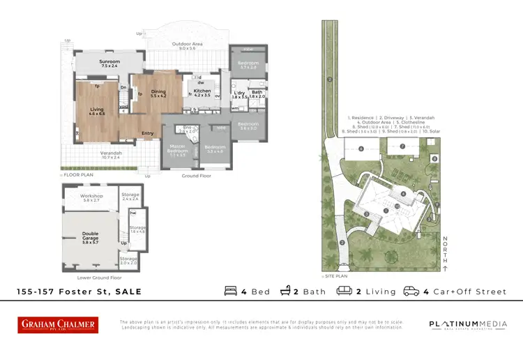 Floorplan of Homely house listing, 155-157 Foster Street, Sale VIC 3850