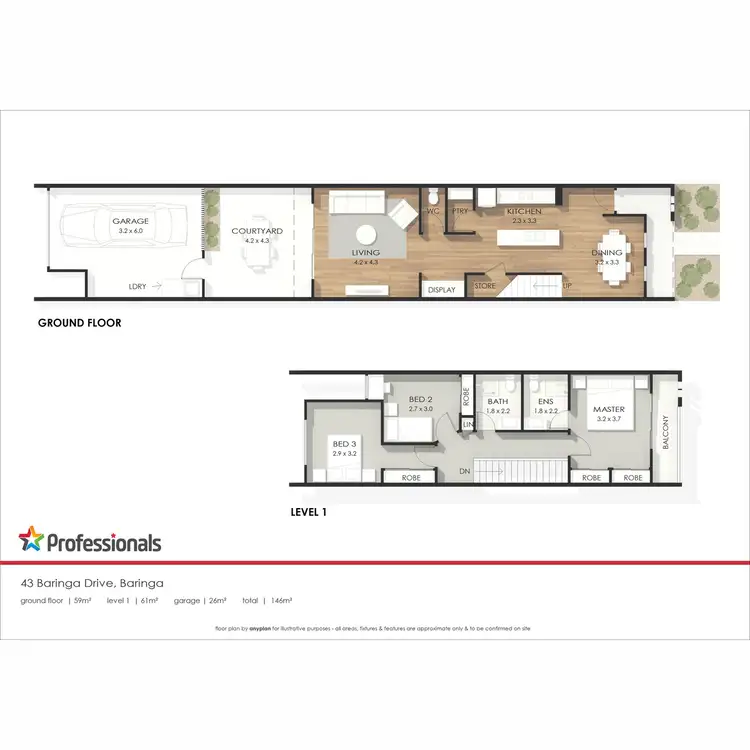 Floorplan of Homely house listing, 43 Baringa Drive, Baringa QLD 4551