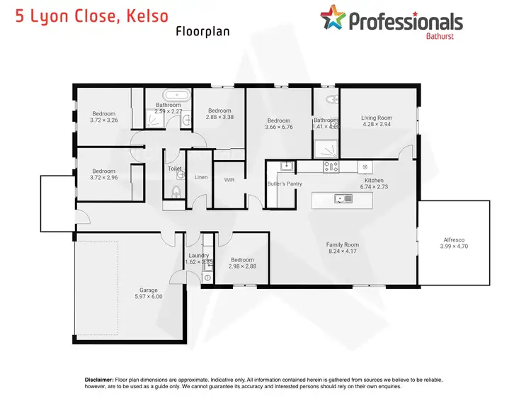 Floorplan of Homely house listing, 5 Lyon Close, Kelso NSW 2795