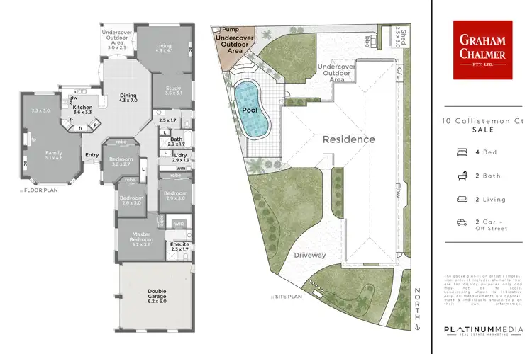 Floorplan of Homely house listing, 10 Callistemon Court, Sale VIC 3850