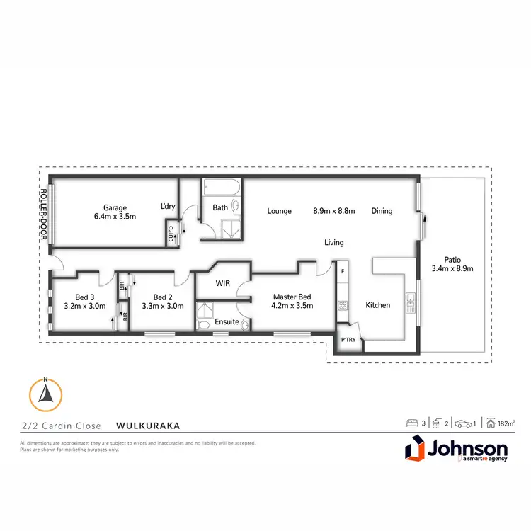 Floorplan of Homely semi-detached listing, 2/2 Cardin Close, Wulkuraka QLD 4305