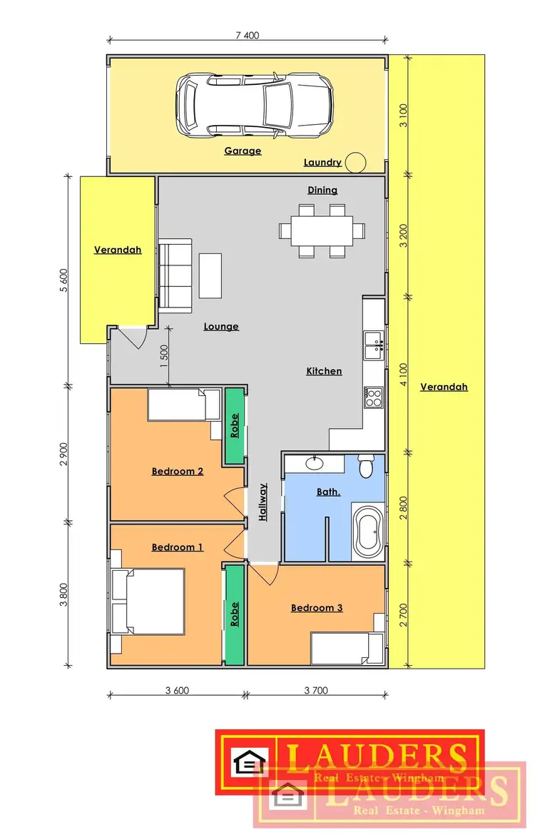 Floorplan of Homely house listing, 44 Summerville Street, Wingham NSW 2429