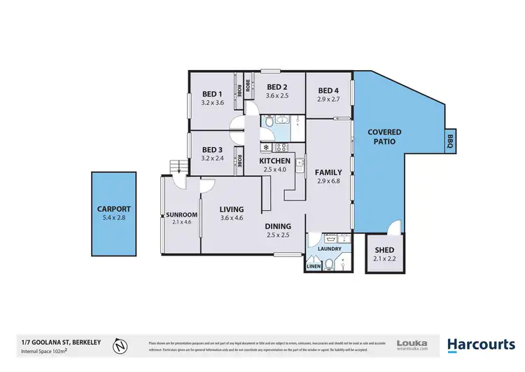 Floorplan of Homely house listing, 1/7 Goolana Street, Berkeley NSW 2506