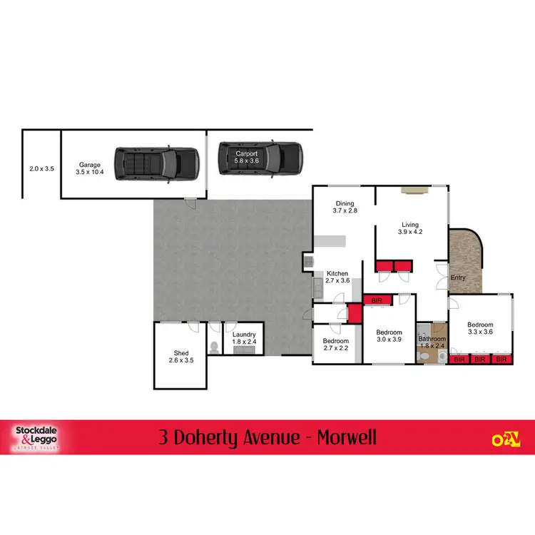Floorplan of Homely house listing, 3 Doherty Avenue, Morwell VIC 3840
