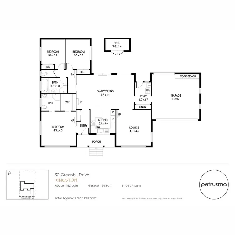 Floorplan of Homely house listing, 32 Greenhill Drive, Kingston TAS 7050