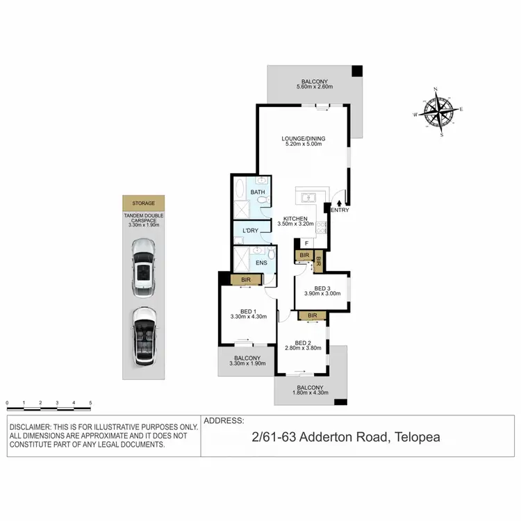 Floorplan of Homely unit listing, 2/61-63 Adderton Road, Telopea NSW 2117