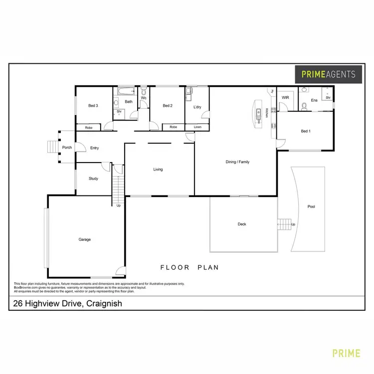 Floorplan of Homely house listing, 26 Highview Drive, Craignish QLD 4655